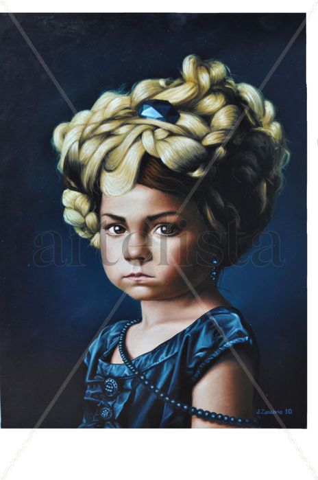 Niña con trenzas