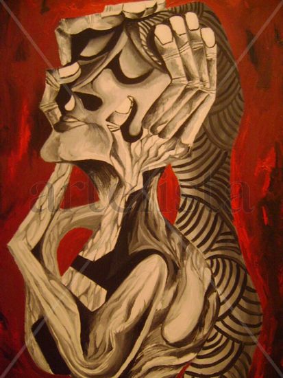 el dolor Oil Canvas Figure Painting