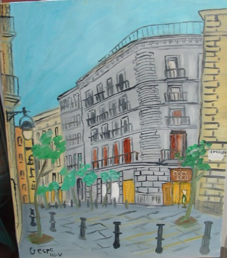 Barcelona Barrio GÓTICO Oil Canvas Landscaping