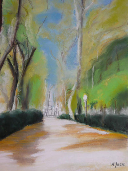 Parque de Ribalta-Castellón de la Plana Pastel Papel Paisaje