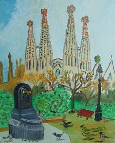 Sagrada Familia Oil Canvas Landscaping