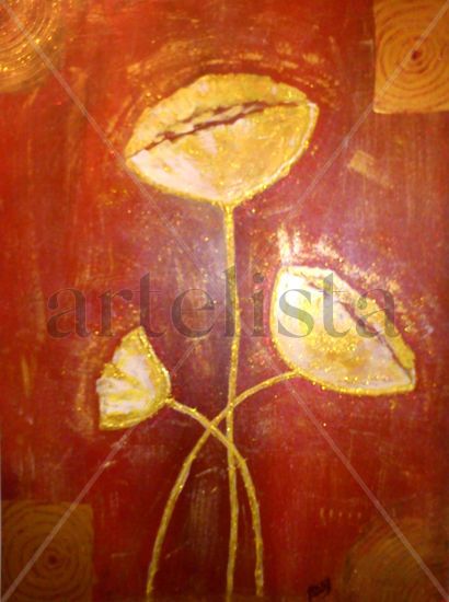 "TULIPANES" Acrylic Canvas Floral Painting