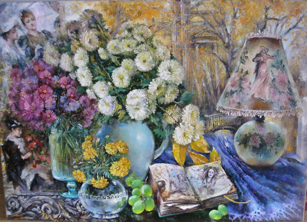 bodegon de otono Oil Textile Still Life Paintings