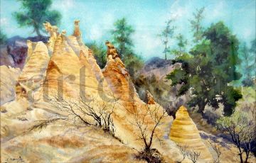 PAISAJE LUNAR Watercolour Paper Landscaping