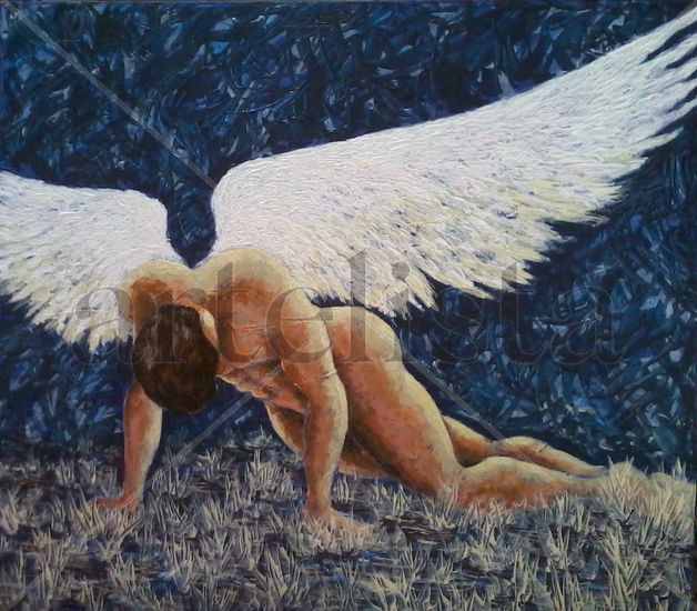 remontando el vuelo Acrylic Canvas Figure Painting