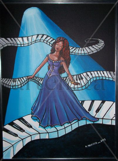 TARANTELLA PARA ANA Acrylic Canvas Figure Painting