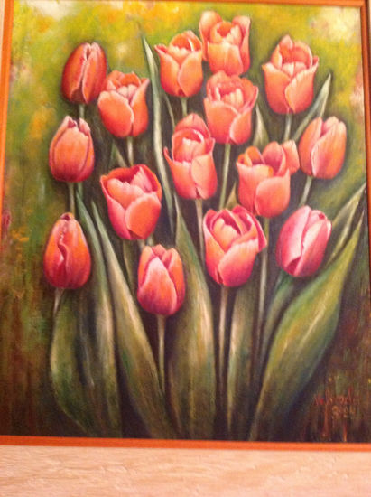 Tulipanes Oil Canvas Still Life Paintings