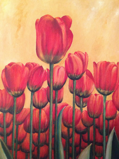 Tulipanes Oil Canvas Floral Painting