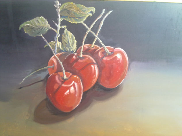 cerezas Oil Canvas Still Life Paintings