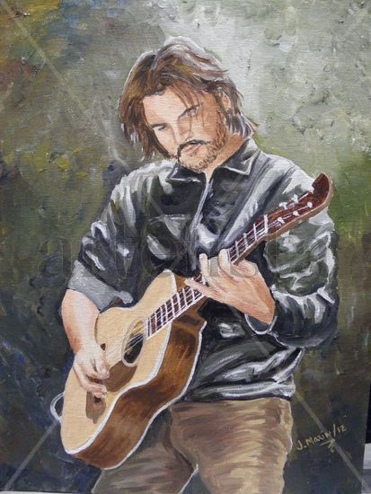 Juanes Oil Canvas Portrait