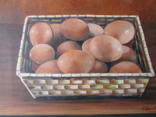 cesta de huevos