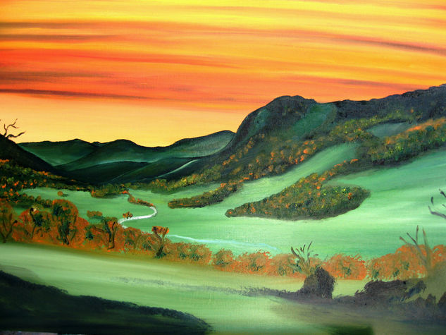 Amanecer en Galicia Oil Canvas Landscaping