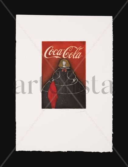 Menina Coca Cola. Others Paper Figure Painting