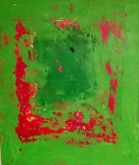 Verde y magenta Acrylic Canvas Others