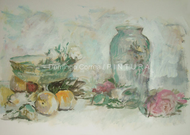 Jarrones y flores Oil Card Still Life Paintings