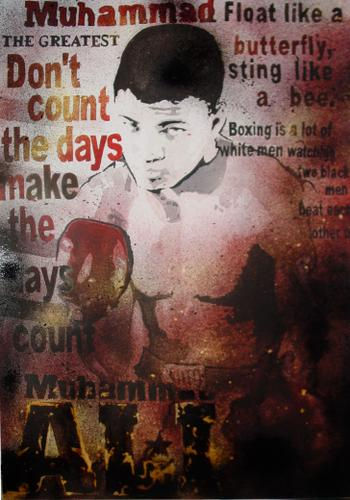 Muhammad Ali Watercolour Paper Portrait