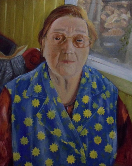 abuelita rocio Oil Canvas Portrait