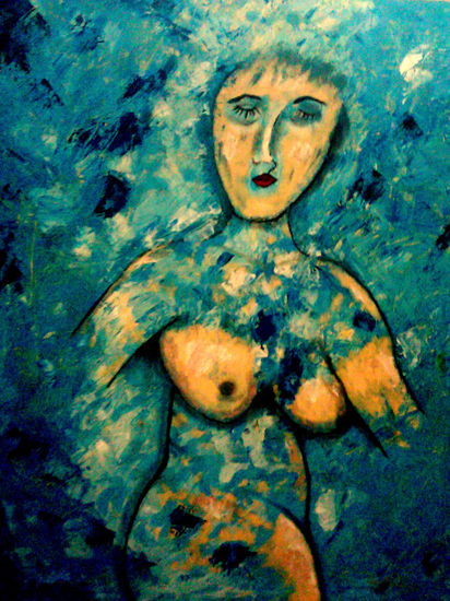 sueño, tec mixta,76/61cm Acrylic Canvas Nude Paintings