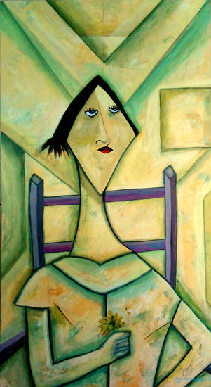 mariquita, acrilico 102/56cm Acrylic Canvas Figure Painting