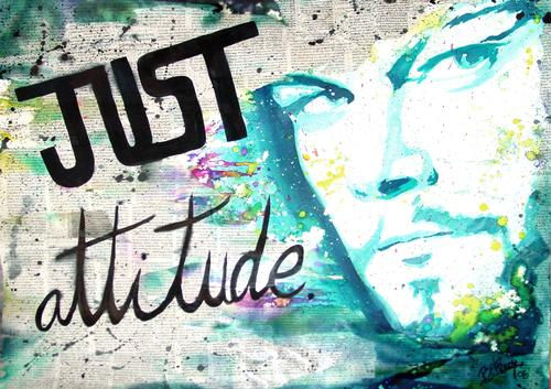 Just Attitude Watercolour Paper Portrait