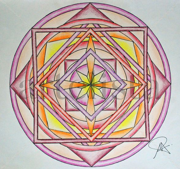 Mandala geométrico Lápiz