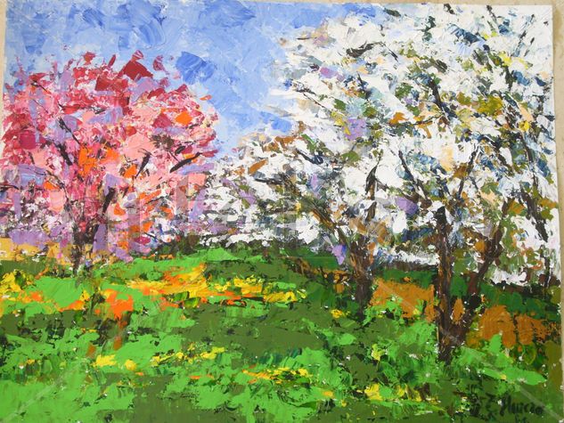 Almendros en flor Acrylic Paper Landscaping