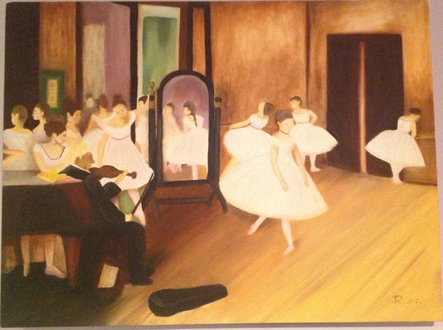 Bailarinas de Degas Oil Canvas Portrait