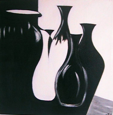 Bodegon B/N Acrylic Canvas Still Life Paintings