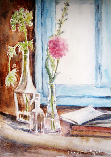 Cautivas Watercolour Paper Floral Painting