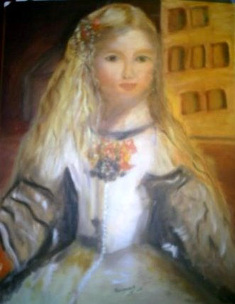 La Infanta Margarita (Las meninas) Óleo Lienzo Retrato