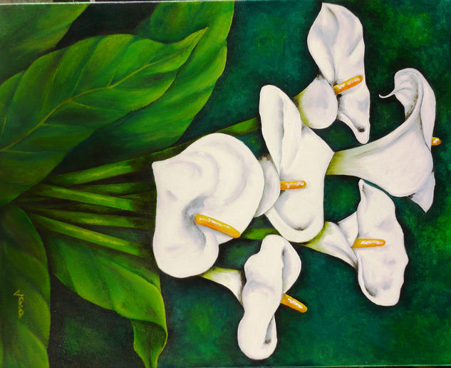 Calas Oil Canvas Floral Painting