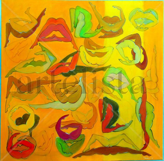 Yog & Bhog Acrylic Canvas Figure Painting