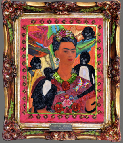 Frida con changos