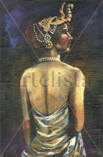 MataHari Acrylic Canvas Figure Painting