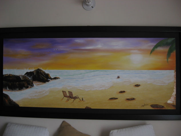 Playa Idilica Oil Canvas Landscaping