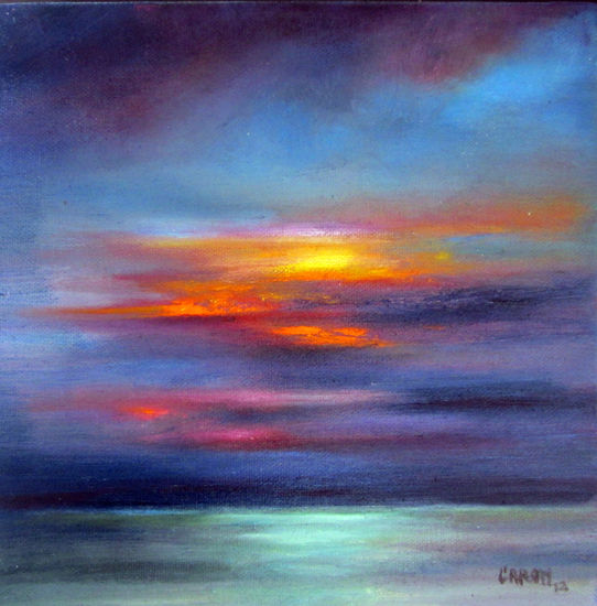 atardecer Oil Canvas Marine Painting