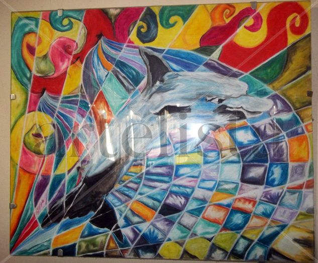 Delfin Psicodelico Pastel Paper Animals