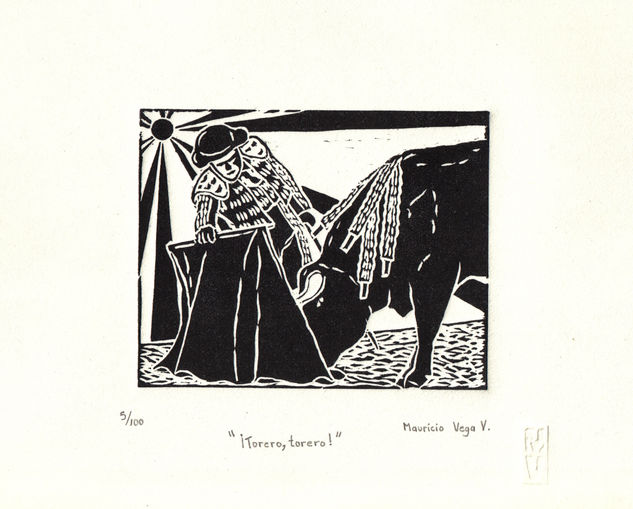 !TORERO! !TORERO¡ Linocut