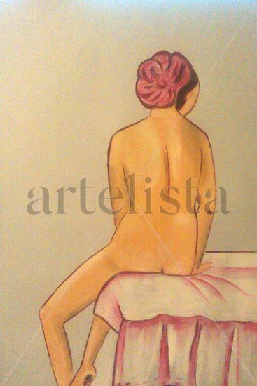 Homenaje a Ingres Acrylic Canvas Nude Paintings