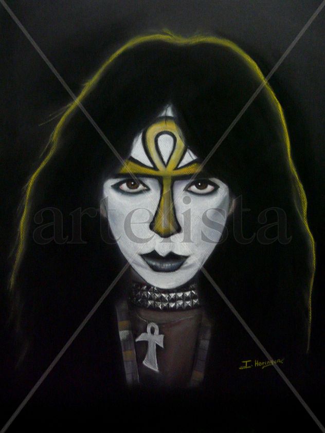 Retrato Vinnie Vincent - banda Kiss