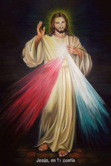 JESUS DE LA MISERICORDIA 3 Acrylic Canvas Figure Painting