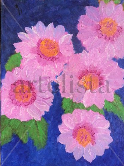 Cinco Delicias Oil Canvas Floral Painting