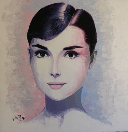 Audrey Hepburn Acrylic Canvas Portrait