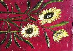 girasoles Oil Canvas Floral Painting