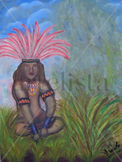 Indio Oil Canvas Figure Painting