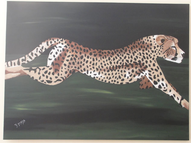 chita corriendo Acrylic Canvas Animals