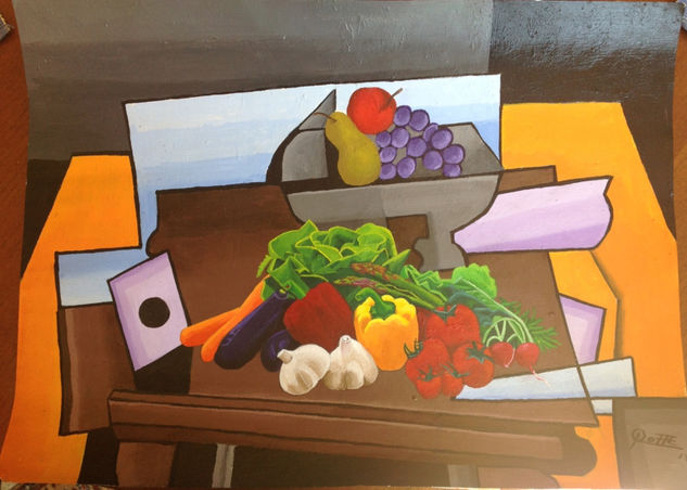 EAT HEALTHY Acrylic Paper Still Life Paintings