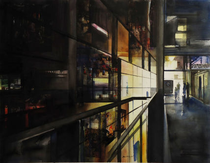 Interior - acuarela...