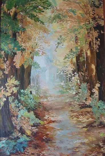 Caminito solitario Oil Canvas Landscaping