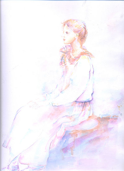 MODESTY Watercolour Paper Figure Painting